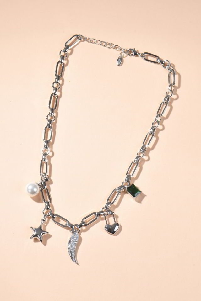 Piggu İthal Melek Kanat Motifli Kolye (Gümüş)