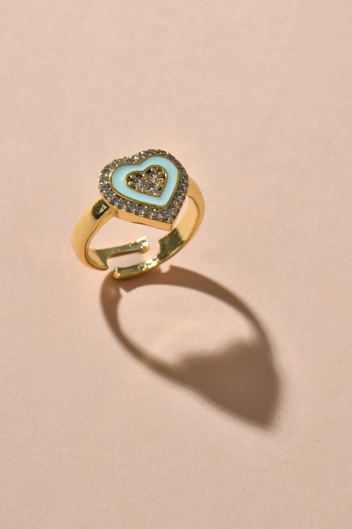 Piggu Soak Up Sun Gold Kalpli Taşlı Yeşil Yüzük