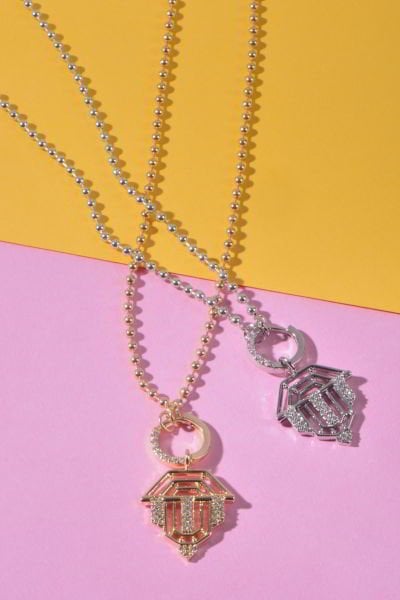 Piggu Legend Zirkon Taşlı Gümüş Rengi Kolye