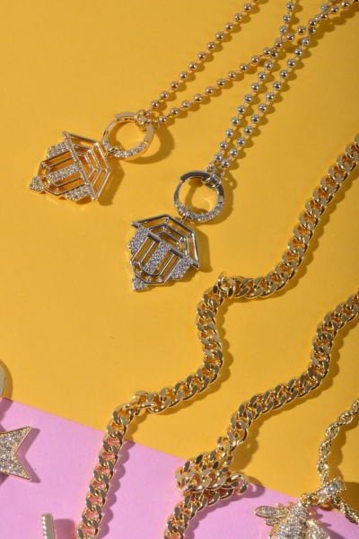 Piggu Legend Zirkon Taşlı Gümüş Rengi Kolye