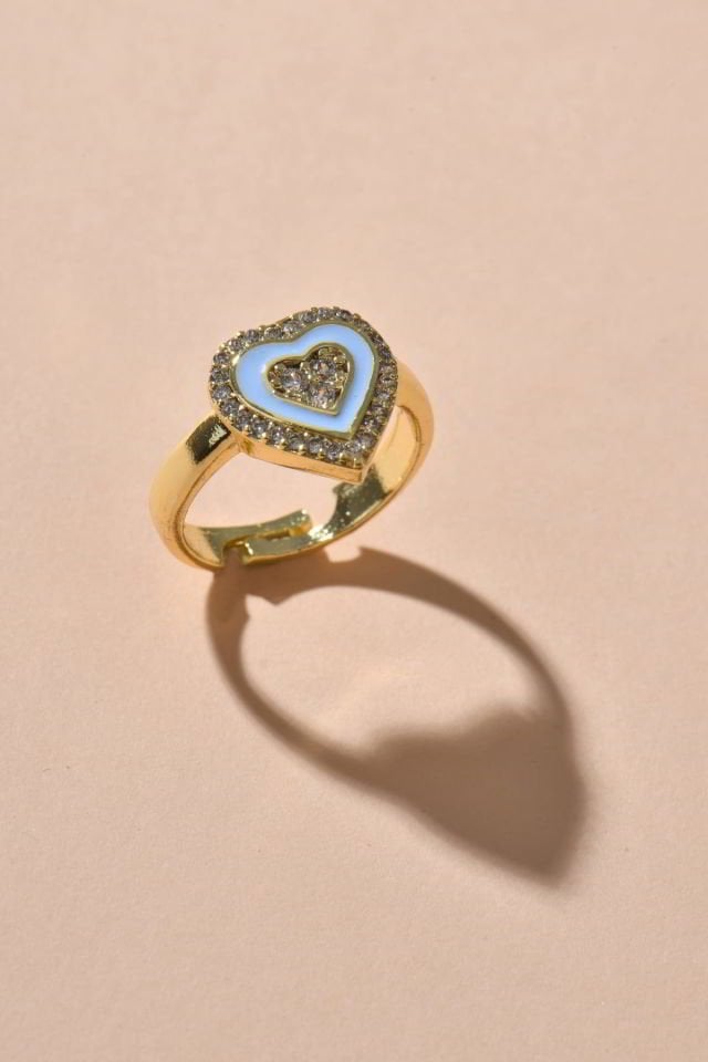 Piggu Soak Up Sun Gold Kalpli Taşlı Mavi Yüzük