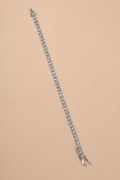 925 Ayar Gümüş Piggu 3mm Su Yolu Bileklik 17cm
