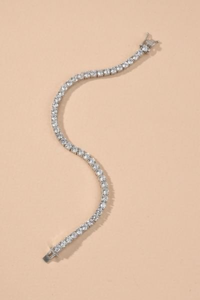 925 Ayar Gümüş Piggu 3.5mm Su Yolu Bileklik 17cm